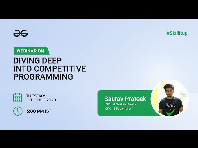 #Skillitup | Diving deep into competitive programming