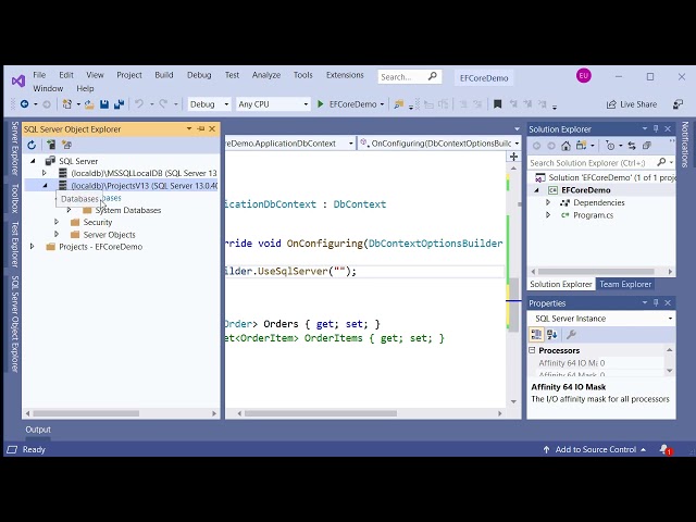 Entity Framework Core Basics - How do I: find the Connection String to my localdb?