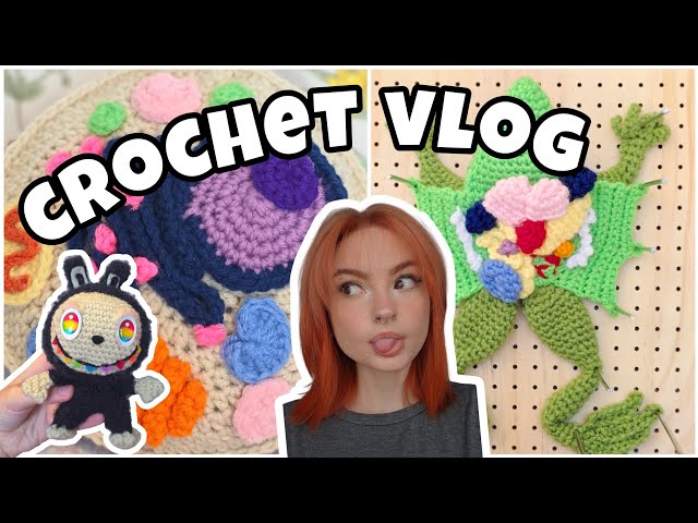 a weird girl crochet vlog🐸🧶