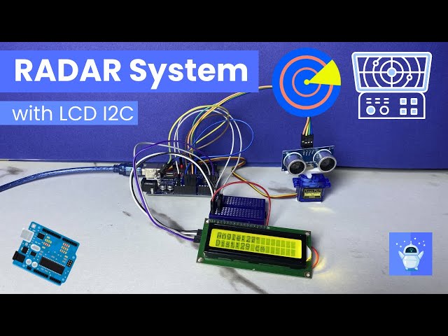 📡 RADAR System Arduino Project with Ultrasonic Sensor , Servo Motor & LCD I2C 📟