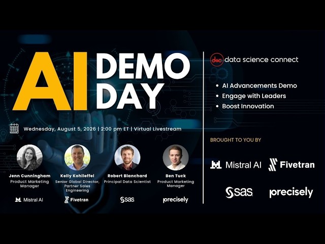AI Demo Day: Enterprise AI Demos from Mistral AI, Fivetran, SAS & Precisely | Webinar Replay