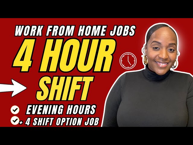 🙌🏾 SHORT 4 Hour Shift - Evening Hours + More Part Time Work From Home Jobs 2026