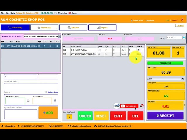 Point of sale software | How to use JBR tech Solution POS software for sales