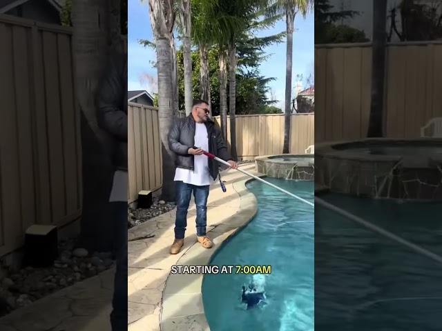How many pools can a pool guy clean in a day? 🤯 #pool #bayarea #morganhill #poolguy #poolcleaner