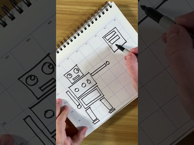 Introduction to coding - Draw a robot with code #cseducation #codingchallenge #javascript