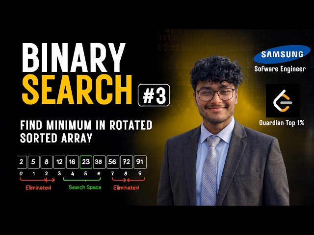 Find Minimum in Rotated Sorted Array | Binary Search #3 | Leetcode 153