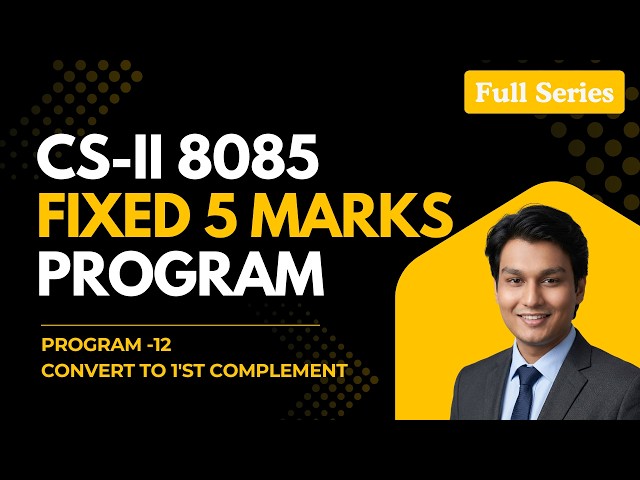 8085 Program: Convert Block to 1's Complement | D200H to D300H | HSC Board CS-II 2026
