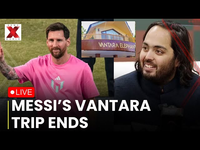 Messi Vantara Trip LIVE: Messi Departs Jamnagar Airport | Messi Concludes GOAT INDIA Tour