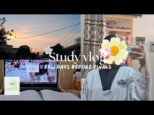 Class 9 Study Vlog 📚 | Exam Season | Few days before Finals 📓