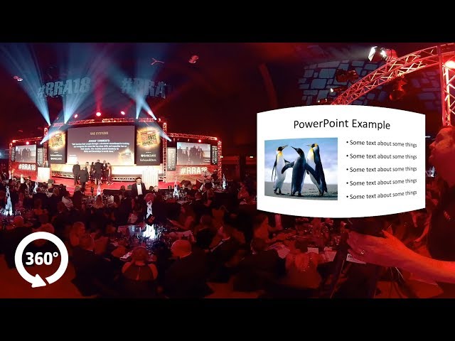 Example of 360° video with PowerPoint slide