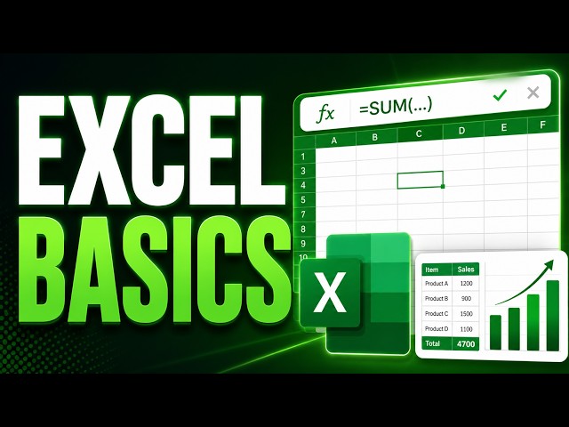 MICROSOFT EXCEL Basics Explained Step by Step