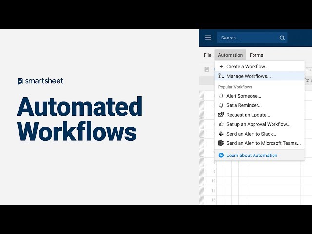 How to Use Smartsheet Automated Workflows | Smartsheet Automated Workflows Overview