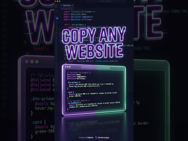 Copy ANY website Tailwind classes in 1 click 🤫 #tailwindcss #coding #frontend #nextjs #chrome