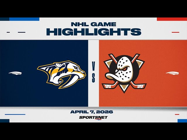 NHL Highlights | Predators vs. Ducks - April 7, 2026
