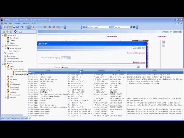 Software Isolamento Acustico degli edifici - SuoNus (ACCA software)