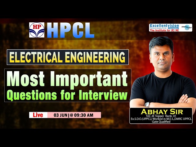 HPCL  || Most Important Questions For Interview || Electrical Engineering #hpcl #excellentvision