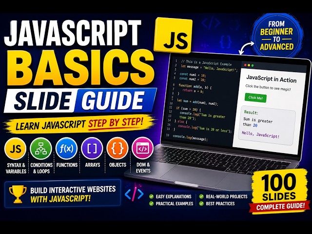 JavaScript Basics Slide Guide: Learn JavaScript from Beginner to Advanced Step by Step
