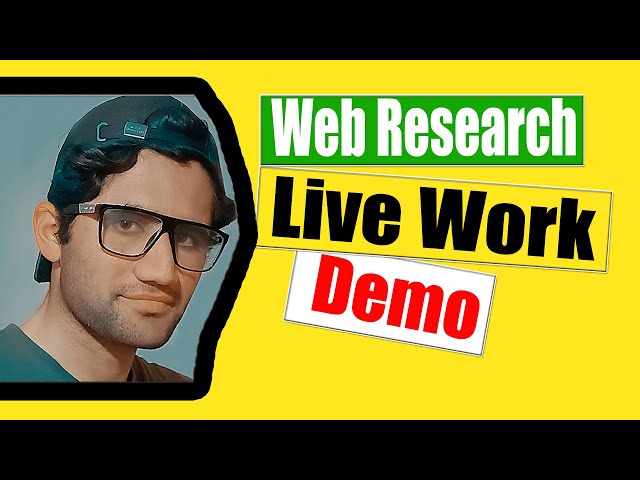 Web Research Complete Course |  Web Research  Live Project Video 2  Urdu\Hindi|  Farooq Tv