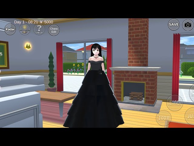 Elegent Black ⚫ dress 👗 Tutorial | Sakura school simulator