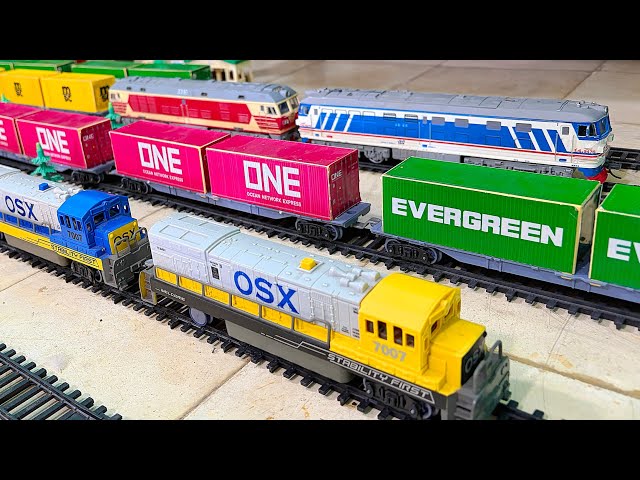 ASMR Fenfa Train Models - Super Busy Level Railroad - Vintage Steam Train And Electric Train Models