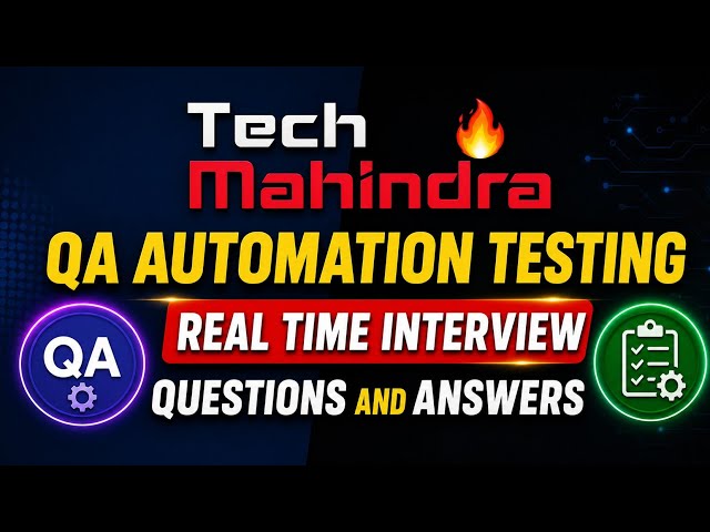 Tech Mahindra🔥 QA Automation Testing Interview Q&A #automationtesting #selenium #playwright #testing