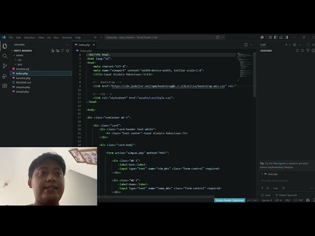 Presentasi Aplikasi Input Biodata Mahasiswa | PHP Native + MySQL + Bootstrap | Ujian PBWD