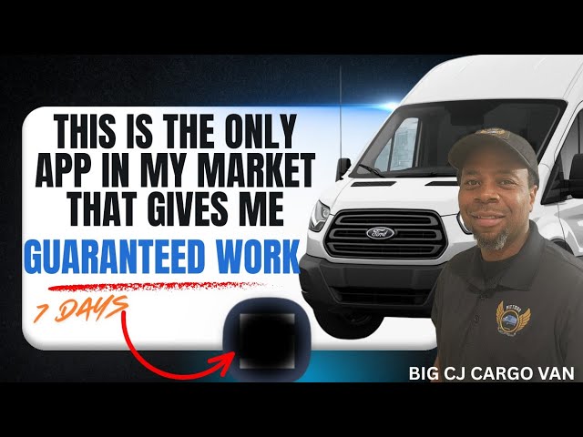 The only gig app that guarantees me high paying jobs everyday, 7 days a week | cargo van business 