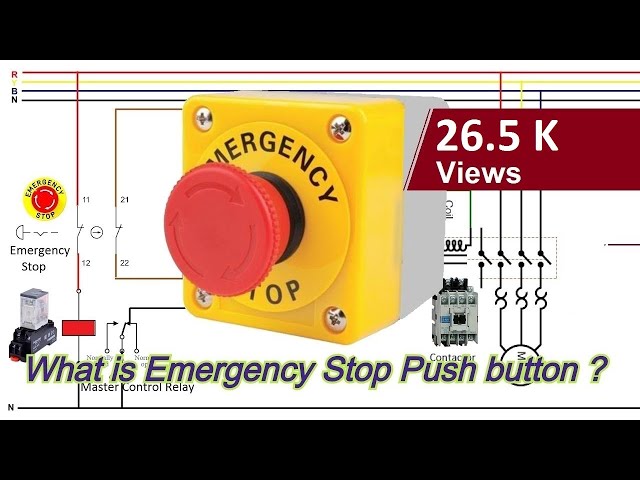 What is an Emergency Stop push button ? How to wire an Emergency Stop button ?