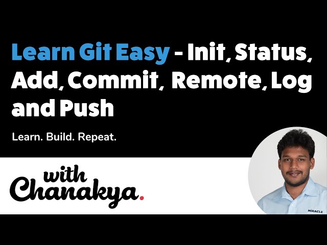 Learn Git Basics in 10 Minutes | Init, Add, Commit, .gitignore, README, and Push | With Chanakya