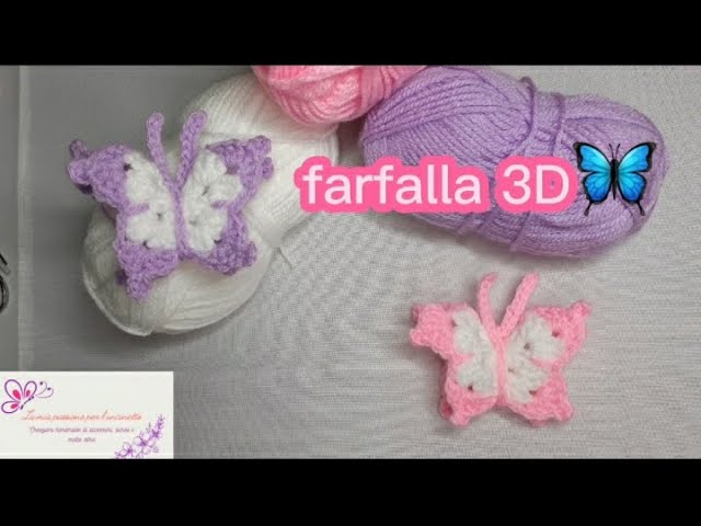 come fare una farfalla 3d 🦋🦋🦋 tutorial.... uncinetto  facile e veloce
