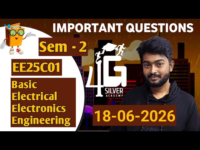 BEEE Important Questions | Basic Electrical and Electronics Engineering EE25C01 18/06/2026 Exam