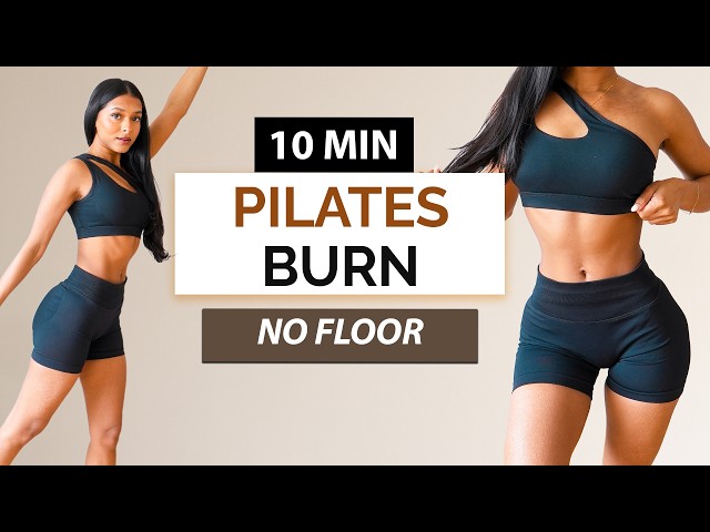 10 MIN STANDING PILATES HIIT WORKOUT | Full Body Burn & Tone