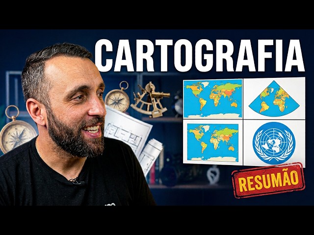 CRASH COURSE: CARTOGRAPHY | Planar, Conic, Cylindrical | ENEM