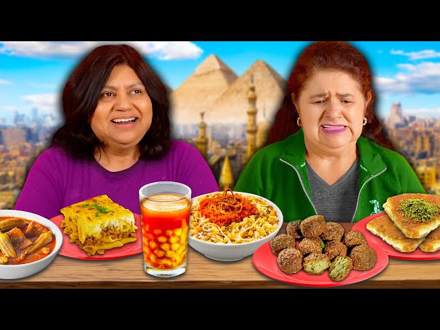 Mexican Moms try Egyptian food for the first time!