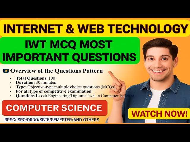 Internet & Web Technology | IWT MCQ Most Important Questions | One Shot| #iwt#cse@learnineasyway#cs