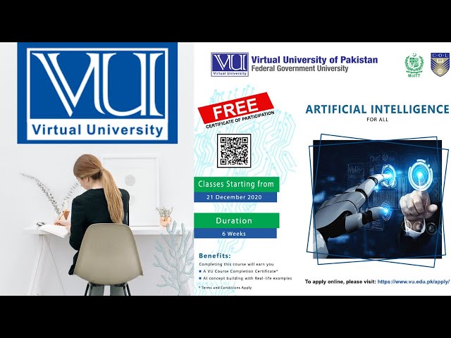 Free AI Course With Certification | How to apply? | Virtual University Of Pakistan
