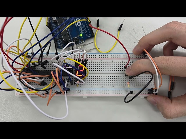 3-bit counter with BCD-decoder and 7-segment display (Korea Univ)