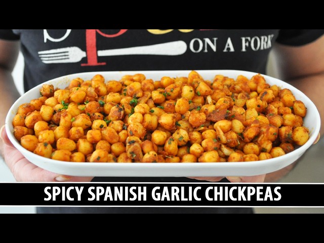 Spicy Spanish GARLIC Chickpeas | Quick & Easy 15-Minute Recipe