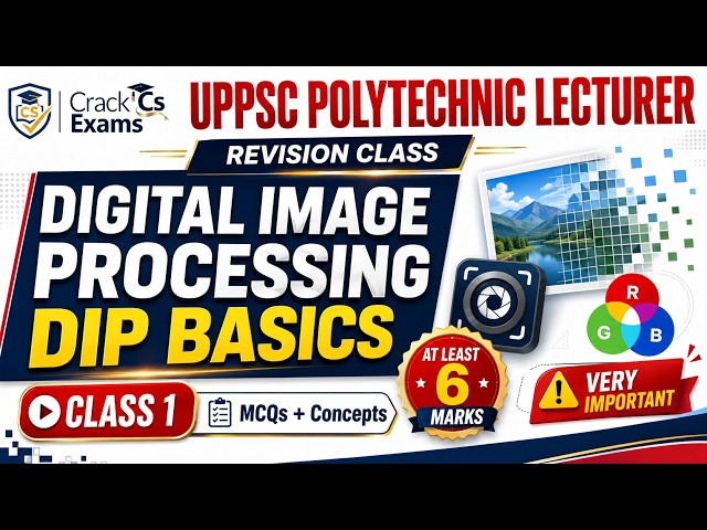Digital Image Processing Basics | Sampling, Quantization & Color Models | UPPSC Polytechnic Lecturer