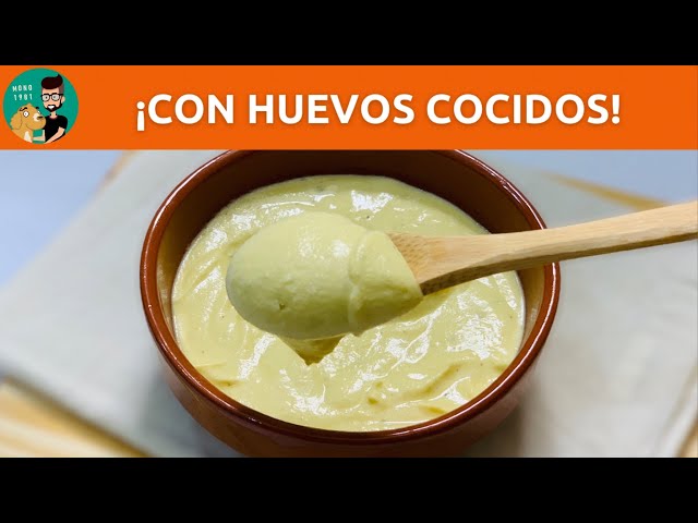 Riquísima MAYONESA CASERA Hecha con Huevos Cocidos Muy Fácil Y Rápida de Preparar / MONO 1981