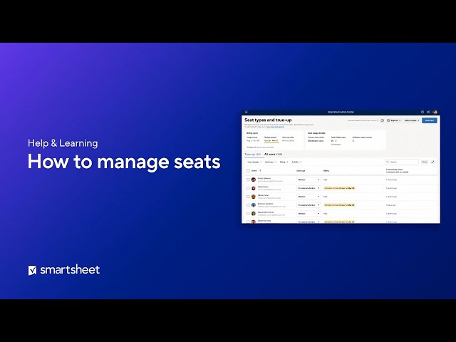 How to manage seats
