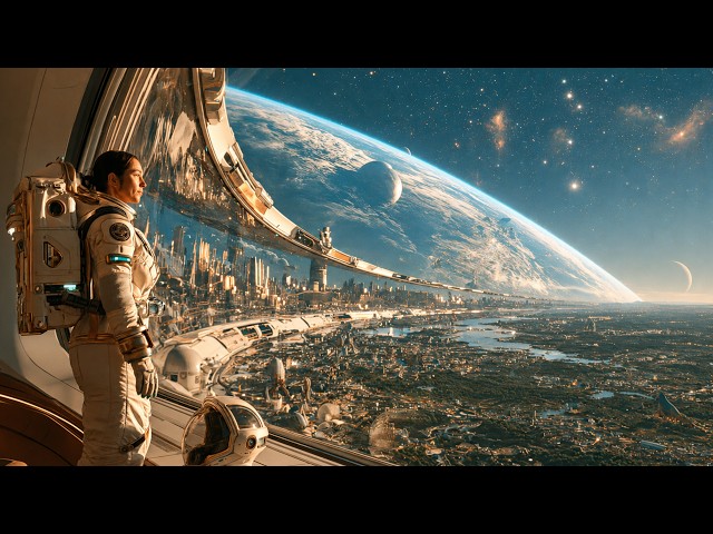 Humanity Lives Inside This Giant Space Ark | Futuristic City 2800 | Ambient Music 4K