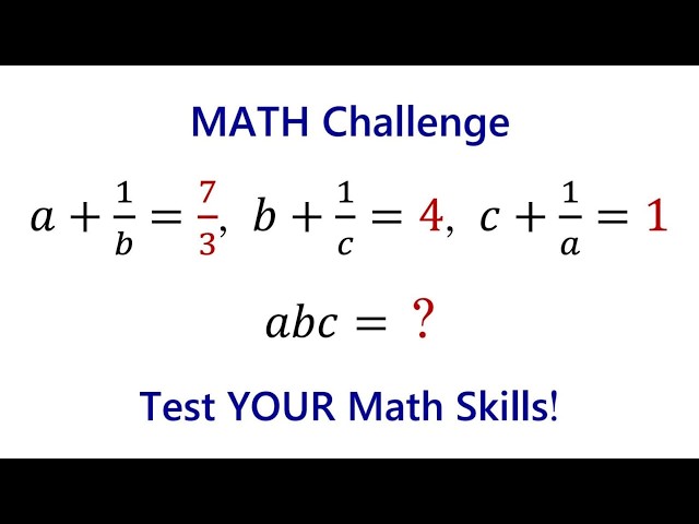 Can You Solve This Math Olympiad Algebra Problem?