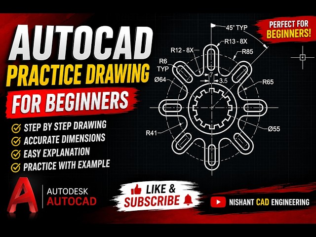 AutoCAD Drawing ,Dimensions and PDF print for Begineers in Hindi | Mechanical Engineering |