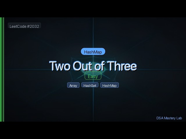 LeetCode 2032: Two Out of Three — The HashMap Trick (C#)