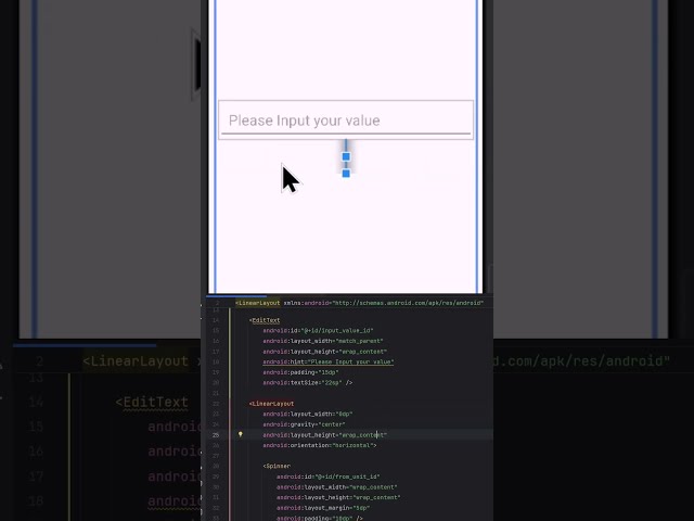 Unit Converter UI Short - Build a User Interface with android Studio
