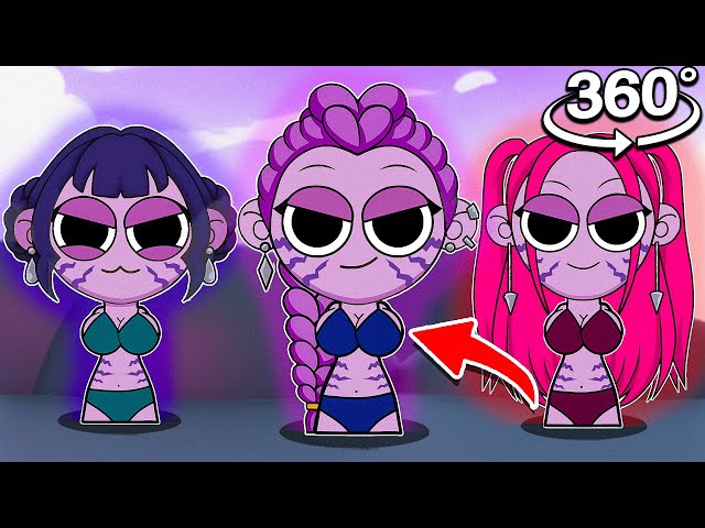 SPRUNKI HUNTR/X DEMONS On The Beach React In 360! | Kpop Demon Hunters