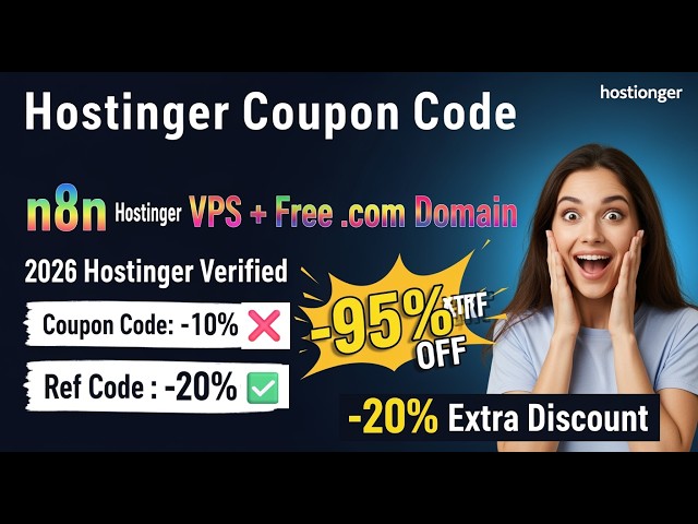 Hostinger N8N Hosting Coupon Code : Best Cheap Deal