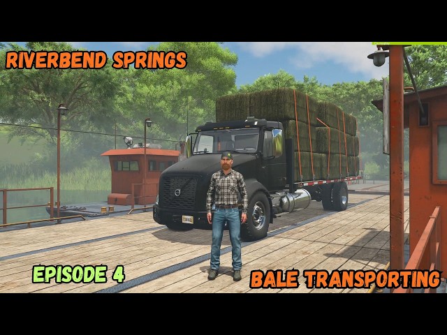 Farming Simulator 25 Riverbend Springs: Bale Transporting Timelapse