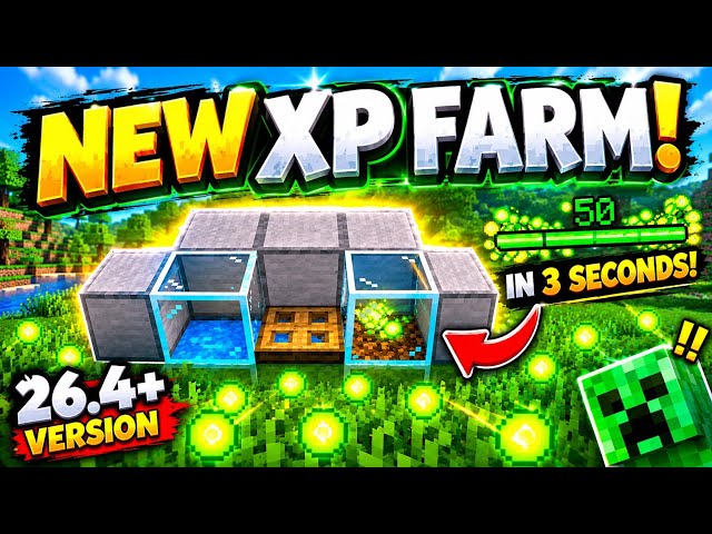NEW EASIEST XP Farm for Bedrock. 26.5/1.21+ || ULTIMATE XP FARM.